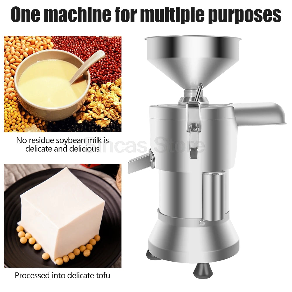 Tofu Processing Machinery Latest Version Soy Milk Pulp Residue Separation Machine Commercial Soybean Milk Maker Soybean Grinder