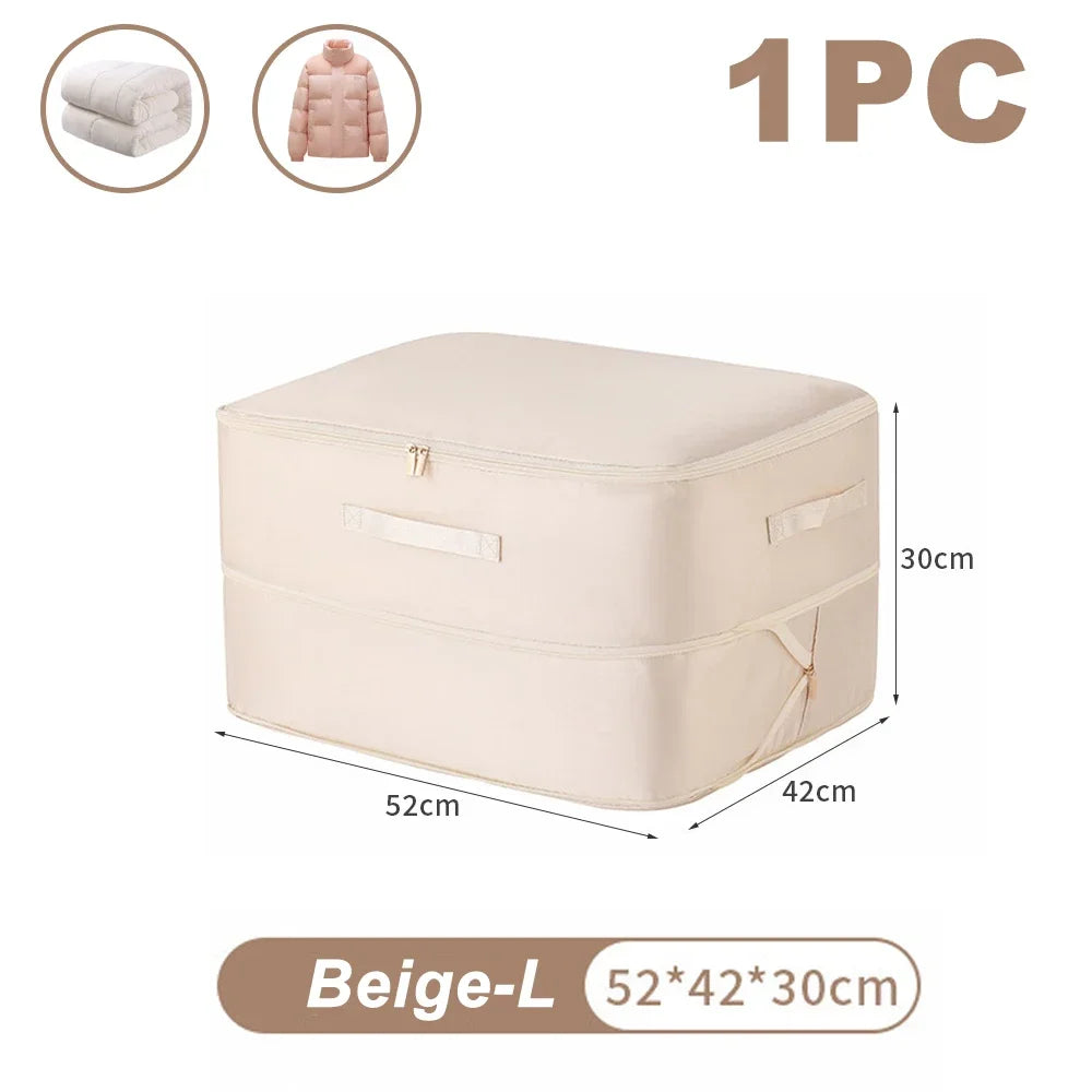 Large Compression Bag Quilt Clothes Closet Cabinet Organizer Storagepouch Ultra Space Saving Self Compression Organizer