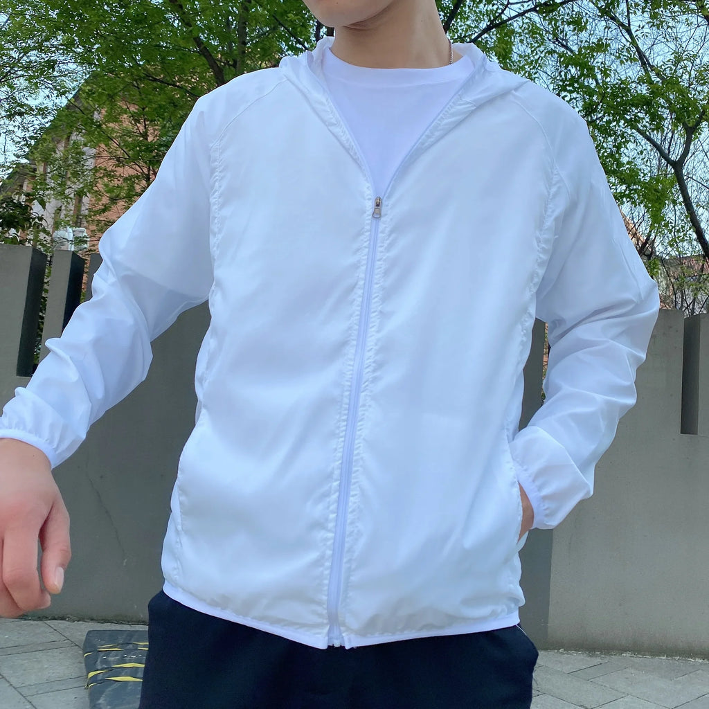 Casual Anti-scratch Windbreaker for Men Hiking Jacket Ultra Thin Sun Protective Coat Versatile Fishing Coats Fashion Clothes