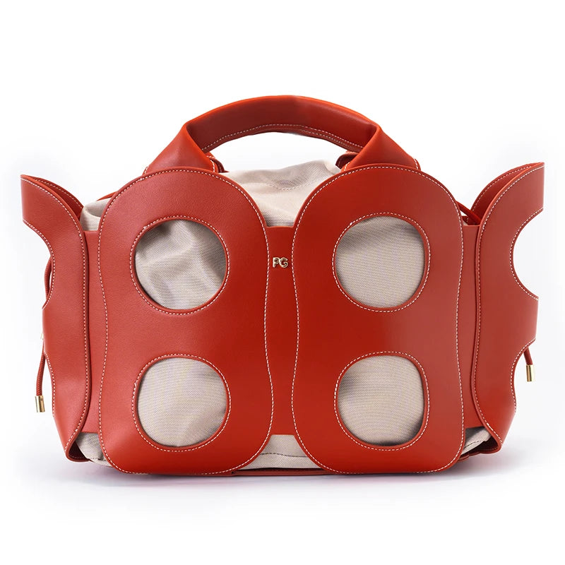 PG Shoulder Bag For Women Premium Pebbled Leather Tote Fashion Knot Detail Handbag Elegant Office Commute Daily Bag