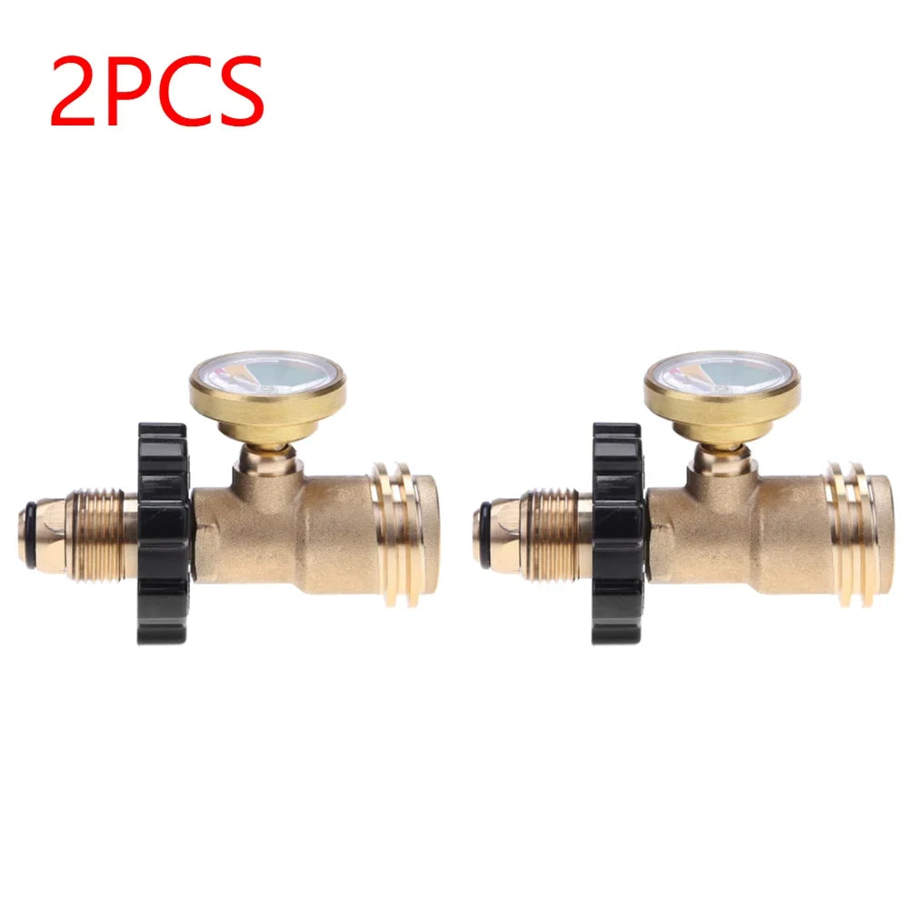 Universal BBQ Gas Propane Pressure Gauge Tank RV Pressure Gauge Level Indicator for Outdoor BBQ Accessories
