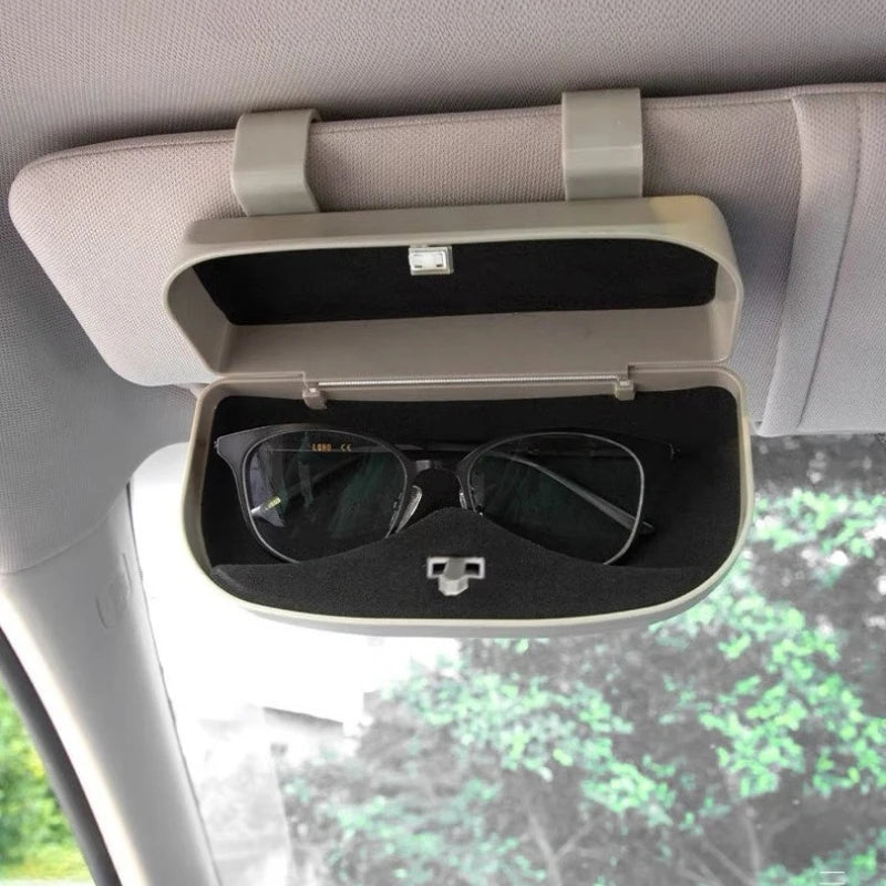 Car Glasses Box Portable Car Sunglasses Holder Anti-scratch Protection Glasses Holder Eyeglass Case Sun Visor Car Lenses Holder
