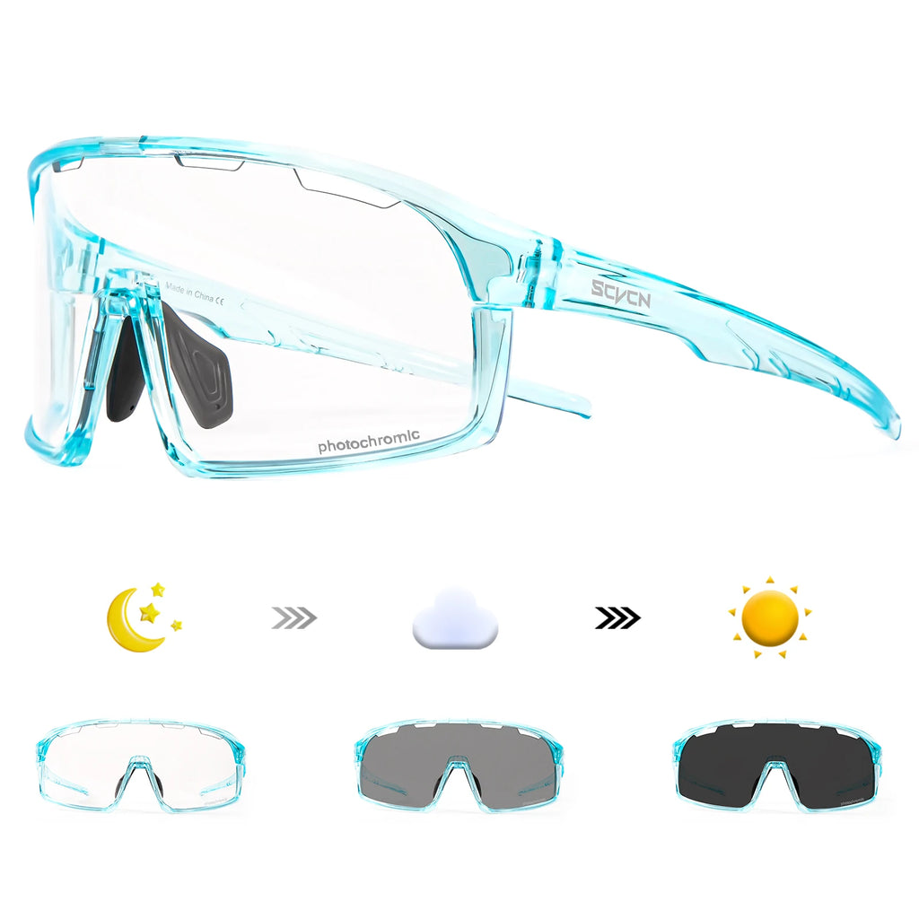 SCVCN Photochromic Sunglasses Cycl Men UV400 Eyewear Sports MTB Outdoor Goggles Bicycle UV400 Women Cycling Glasses Sunglasses