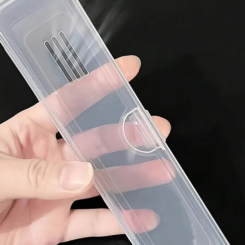 Portable travel toothbrush case, transparent toothbrush storage box, toothpaste box, multi-purpose storage dust-proof box