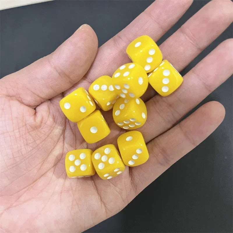 50pcs/Pack High Quality New 12mm Acrylic Transparent D6 Point Dice #12 Round Corner Boutique Dice