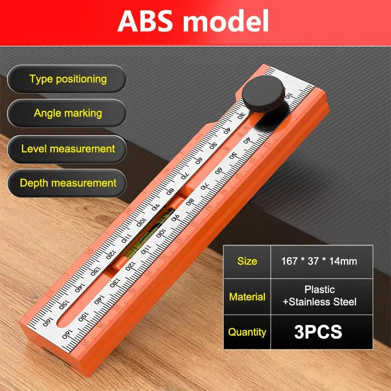 Marking Protractor Multi Angle Ruler Foldable Depth Measuring Tool Gauge For Woodworking Leveling Posit