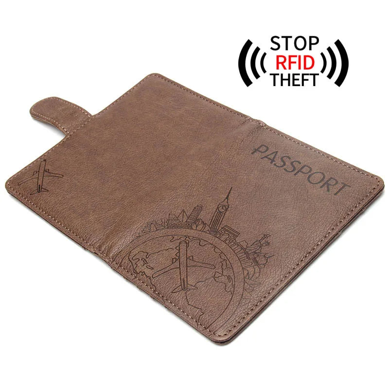 Antimagnetic&Anti-theft Global Tourism Passport Cover Wallet Bag Men Women ID Address Card Holder Portable Travel Accessories