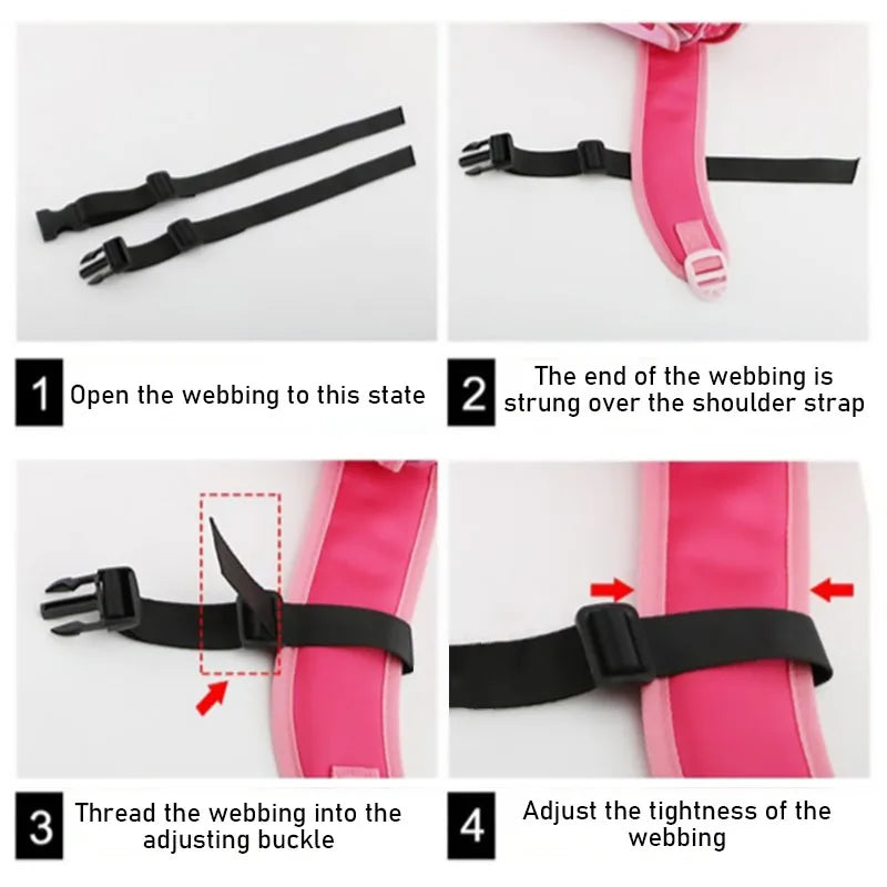 1/2PCS Harness Adjustable Shoulder Strap for Bag Backpack Chest Bag Strap Qutdoor Camping Tactical Bags Straps Accessories BDK02