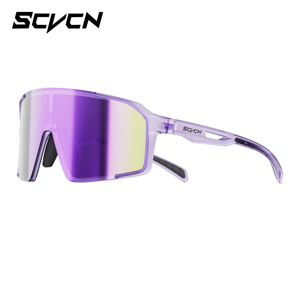 SCVCN HD Integrated Sports Sunglasses for Mountaineering Cycling Running Hiking Glasses UV400 Unisex Stylish Driving Sunglasses