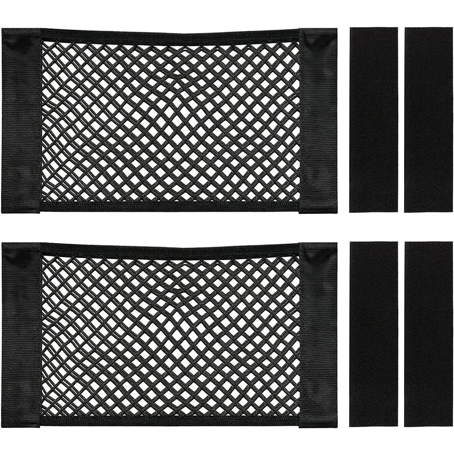 Universal Car Pouch Mesh Ceiling Netting Storage Auto Wall Sticker Net Pocket Elastic Trunk Organize Bag  Load  Mesh Storages