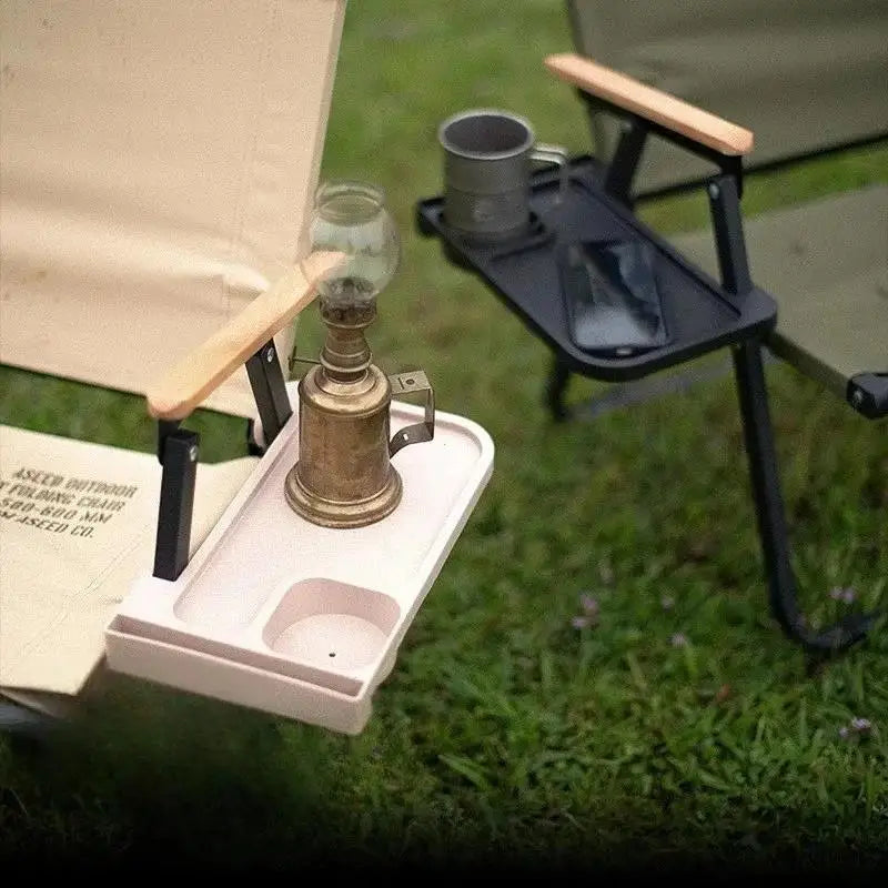 Outdoor Camping Chair Side Storage Tray Recliner Chair Tray Camping reunion Accessories Folding Universal Cup Holder Tool