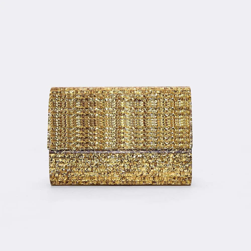 Fashionable Spliced Stripes Acrylic Evening Clutch Handheld Crossbody Ladies Bag for Weddings and Parties