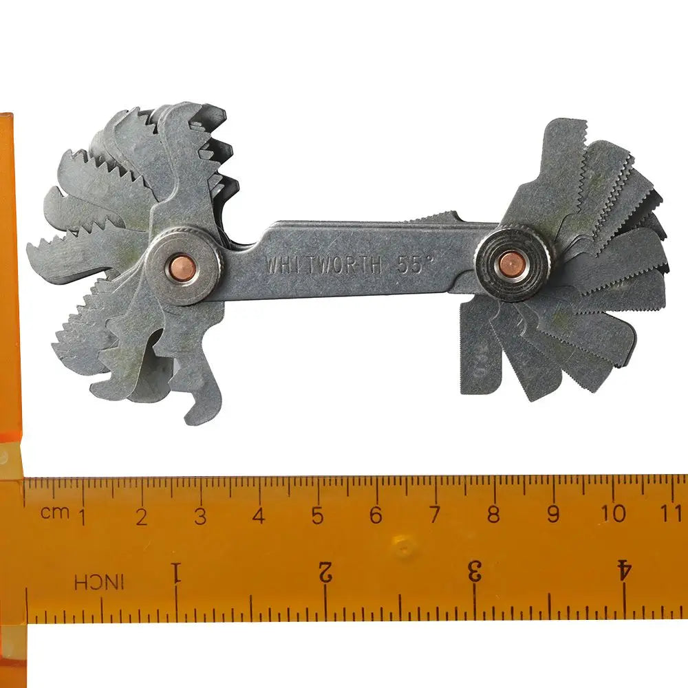 Stainless Steel Screw Thread Pitch Gauge 52Pcs Metric & Imperial Measuring Tool 55 Degree & 60 Degree Cutting Gauge