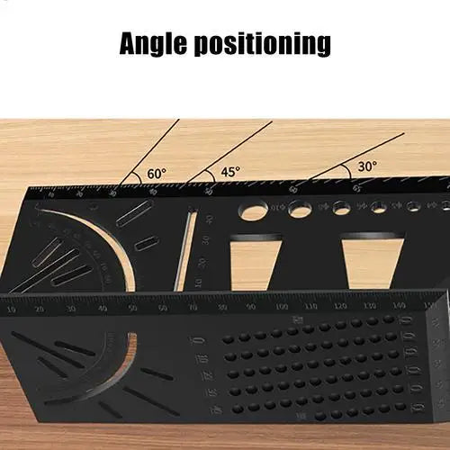 Carpenter Line Square Measuring Ruler 45 Degree 90 Degree Line ruler wear-resistant Dovetail Shape Ruler For woodworking Tools