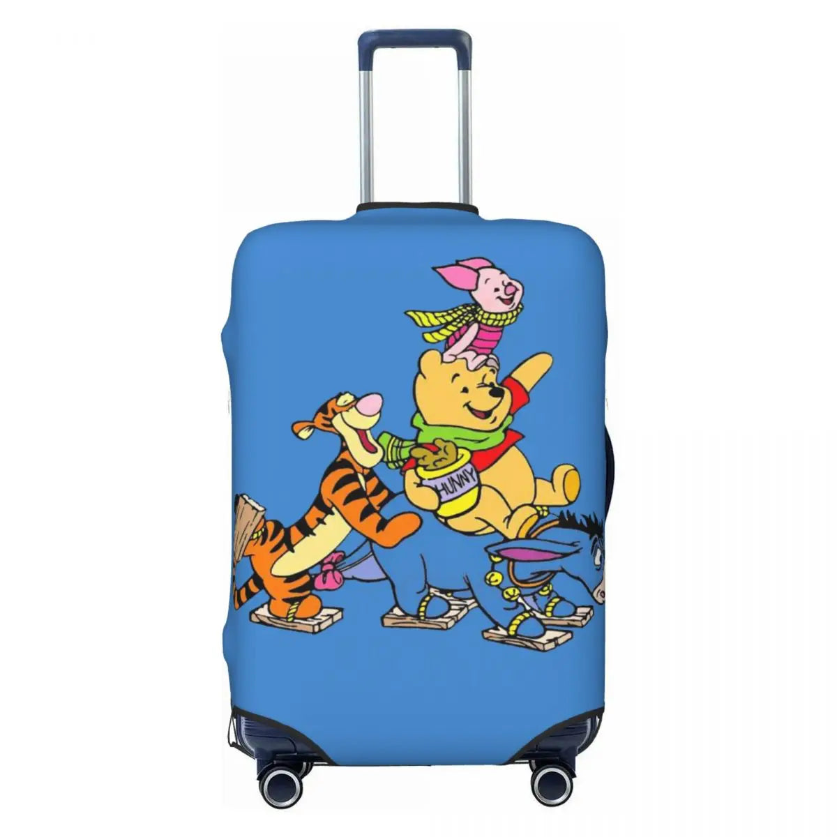 Custom My Friends Cartoon T-Tigger Pooh Luggage Cover Elastic Cartoon Travel Suitcase Protective Covers Suit For 18-32 inch