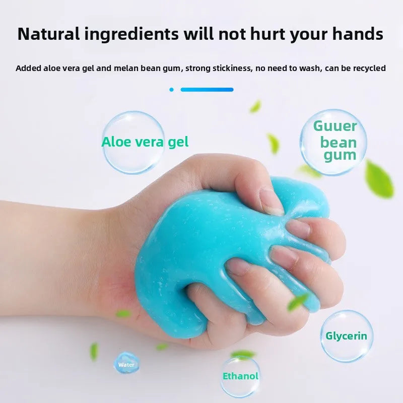 Crystal Cleaning Putty Car Interior Cleaning Slime Gel for Dust and Crevices Multifunctional Cleaner