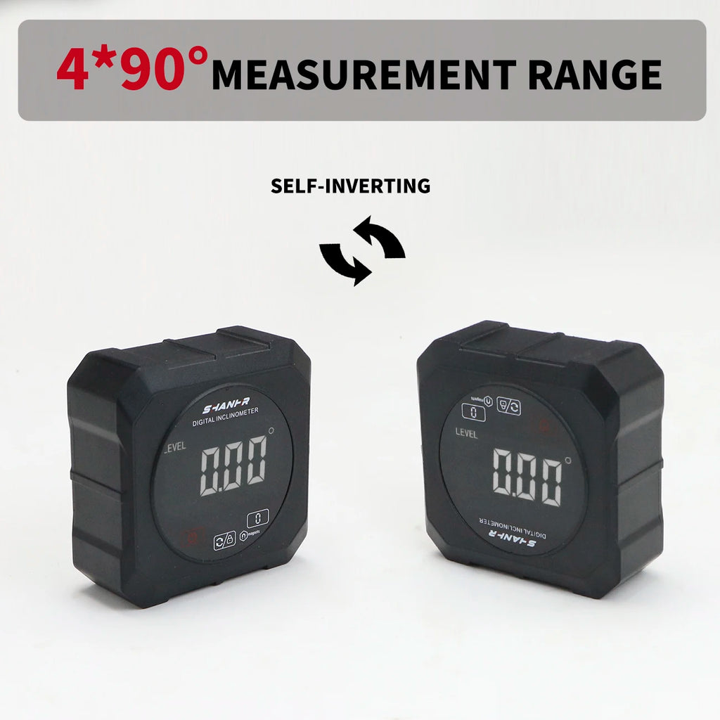 SHANHR Touch Control Magnetic Level Box Digital Angle Gauge Protractor Measuring Tool
