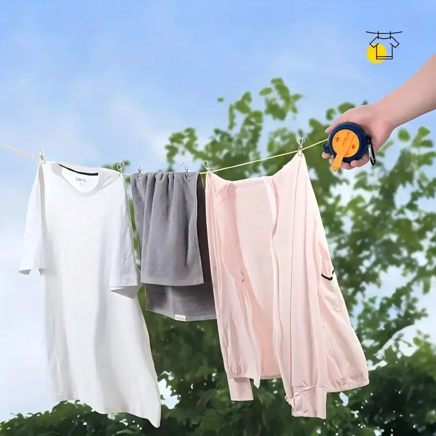 1PC Adjustable Portable Clothesline, Retractable Outdoor Travel Clothes Line for Camping, Hiking and Indoor Use