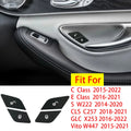 ABS Car Door Lock Unlock Buttons Cover Stickers Fit For Mercedes Benz C E Class GLC W205 W213 X253 Vito W447 Auto Accessories