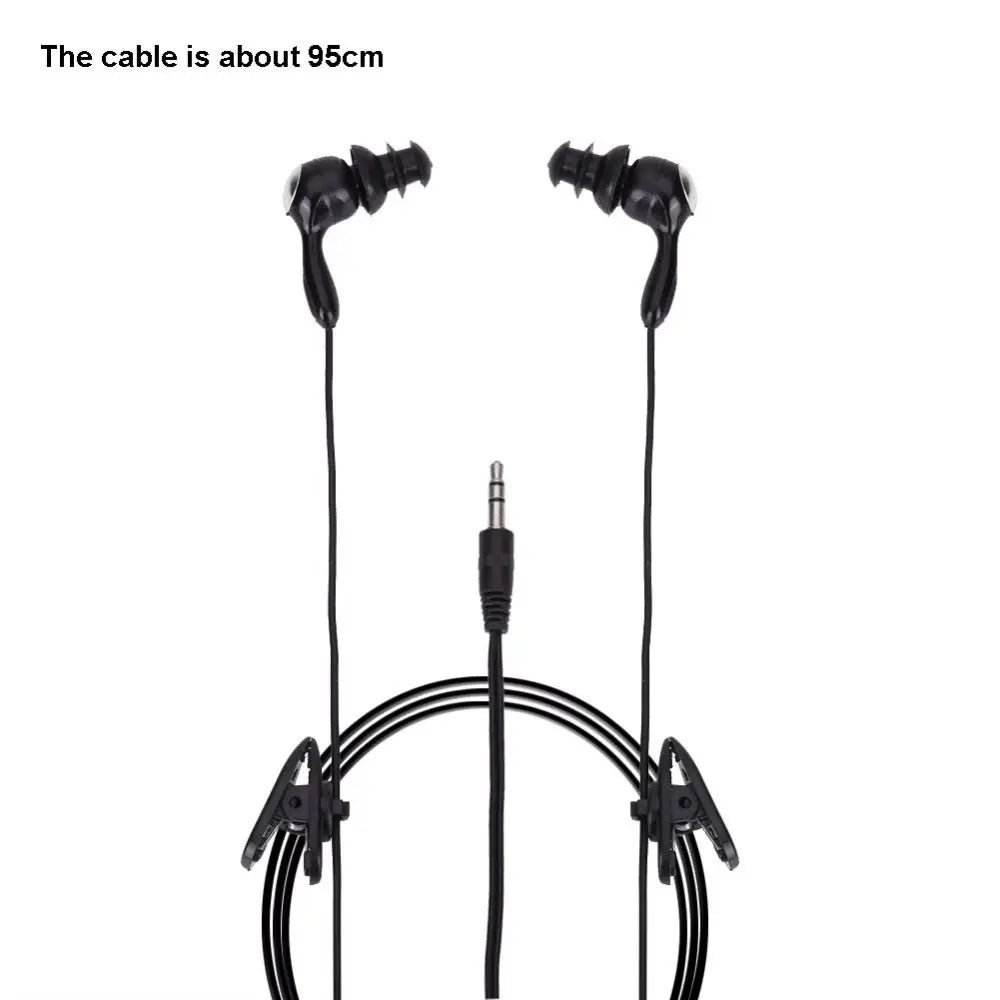 Swimming Waterproof IPX8 Wired Earphone In-ear 3.5mm Jack Headset Earbuds Portable Durable Music Earphones Diving