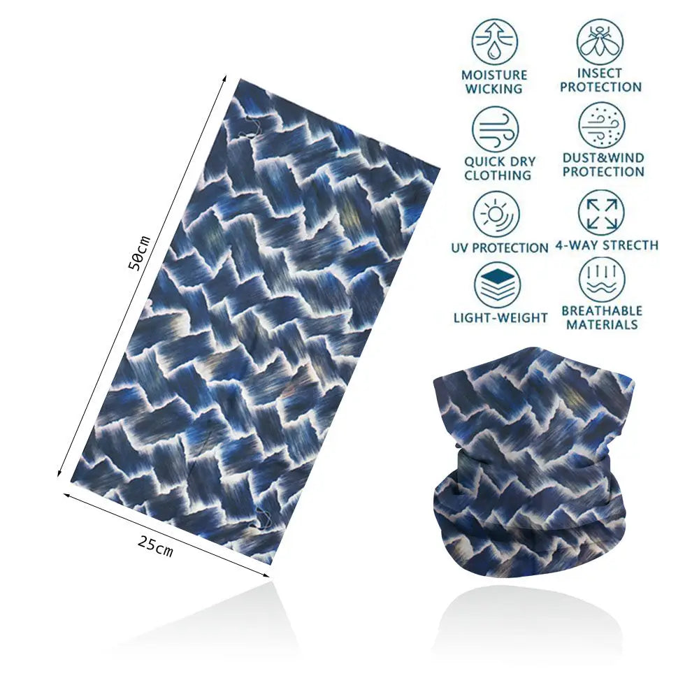 Seamless Geometric Tartan Bandana Hiking Headband for Women Men Striped Cycling Biking Tube Neck Gaiter Running Face Cover Snood