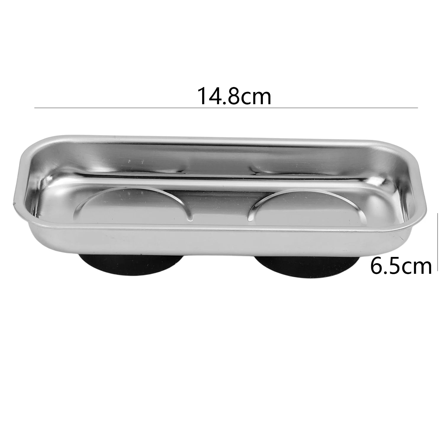 2/1Pcs Magnetic Tray Stainless Steel Magnetic Parts Round and Rectangular Trays Screw Wrench Organizing Hardware Accessories
