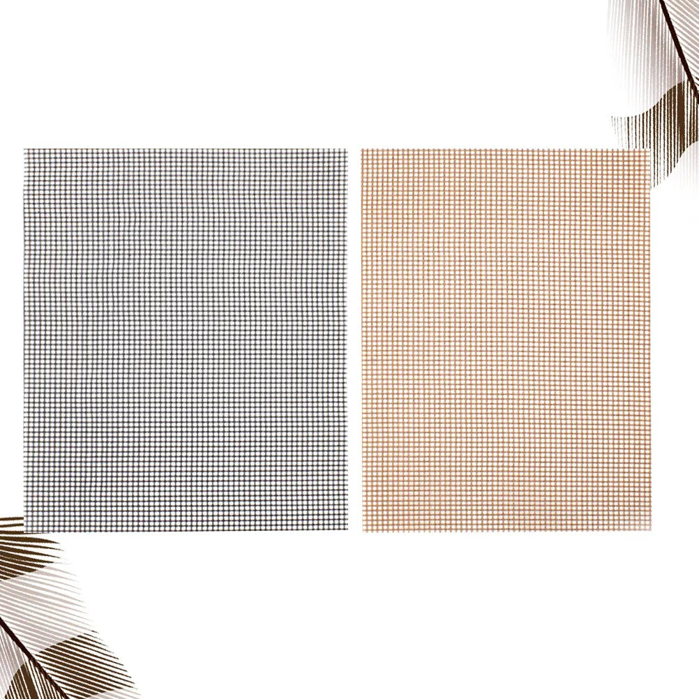 2Pcs Bbq Grill Mesh Mats Non-Stick High Temperature Resistant Reusable Griddle Screens for Barbecue Picnic Oven Baking Mat