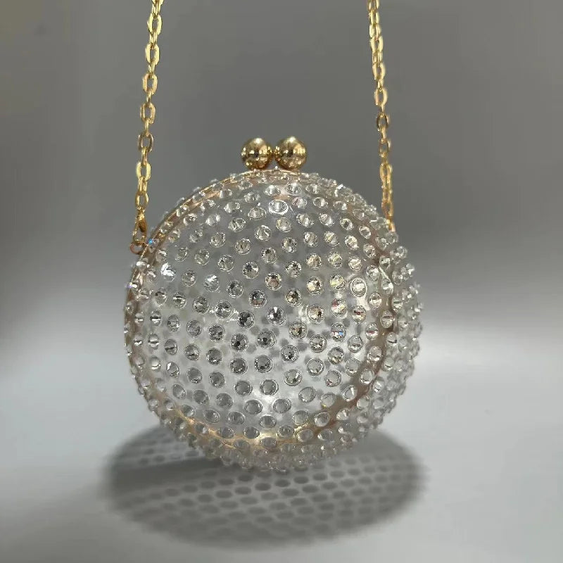Handbag Ball Acrylic Wedding Banquet Bag Beach Crossbody Shoulder New Vacation Diamond Luxury Women's Elegant Handbags Purses