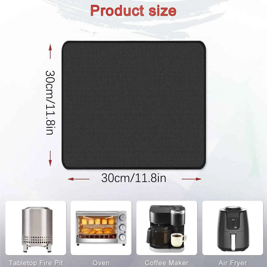 New Design Barbecue Heat Insulation Fireproof Mat Bbq Fire Pit Mat Silicone Fiberglass Heat Insulation Mat Bonfire Mat Fireplace