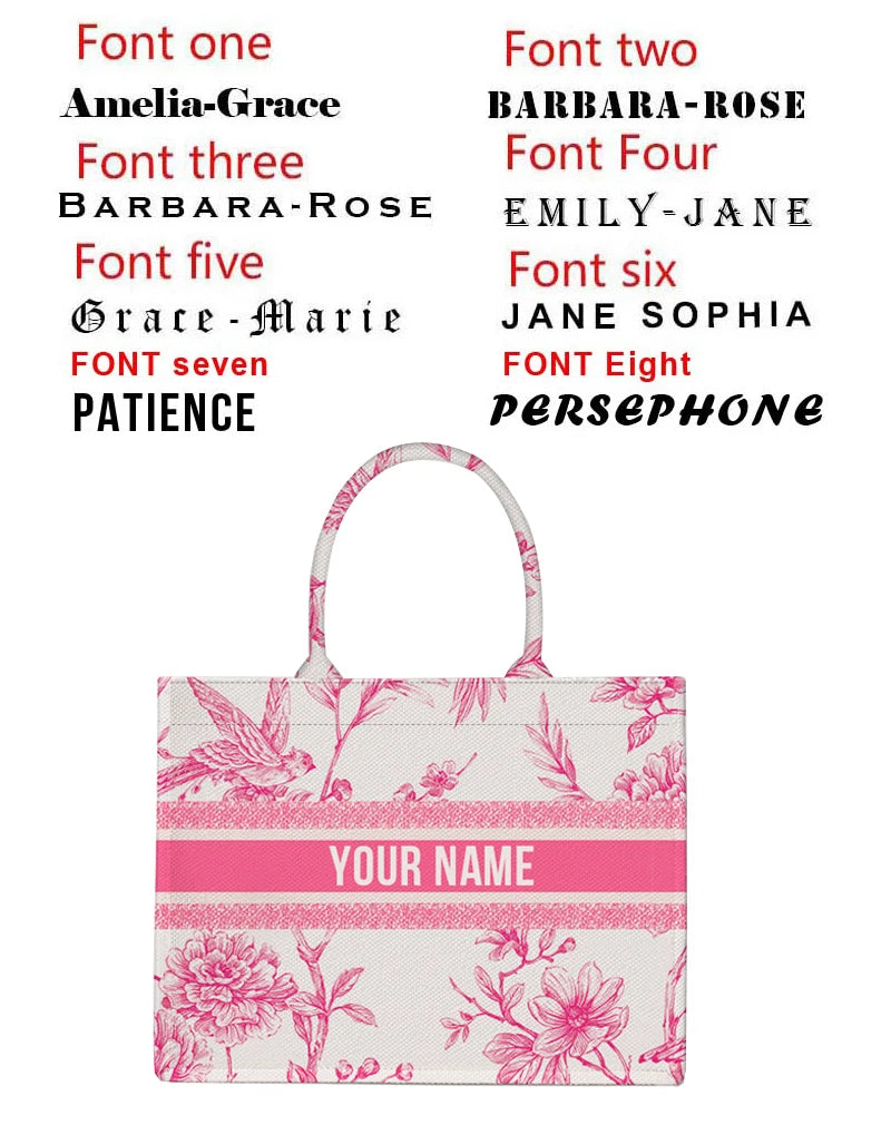 2026 New Personalized Custom Women's Tote Bag, Canvas Printed Handbag, Large Capacity Beach Bag