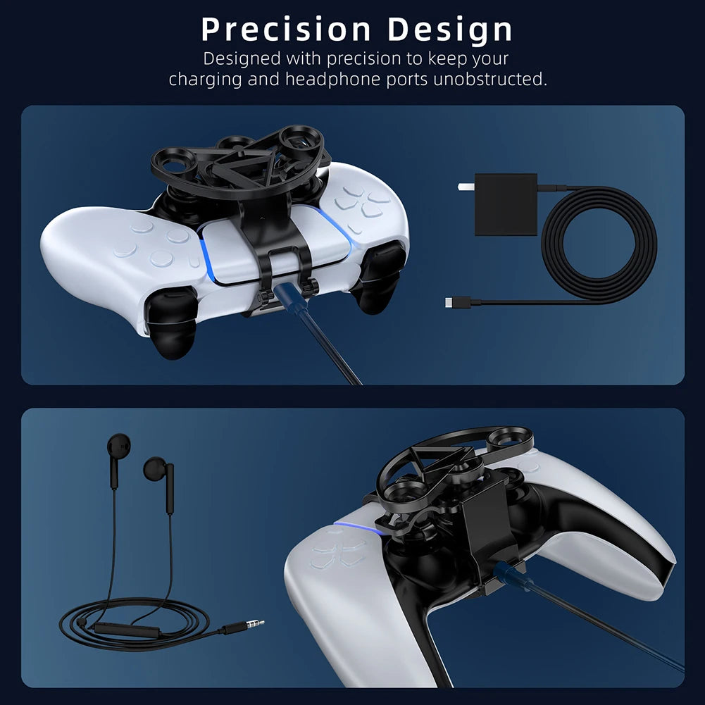 Mini Steering Wheel for Sony Game Controller Accessories 3D Printing Racing Games Steering Wheel Replacement Enhanced Gaming