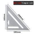 Triangle Ruler  Aluminum Alloy Angle Protractor Speed Metric Square Measuring Ruler For Building Framing Tools Gauges