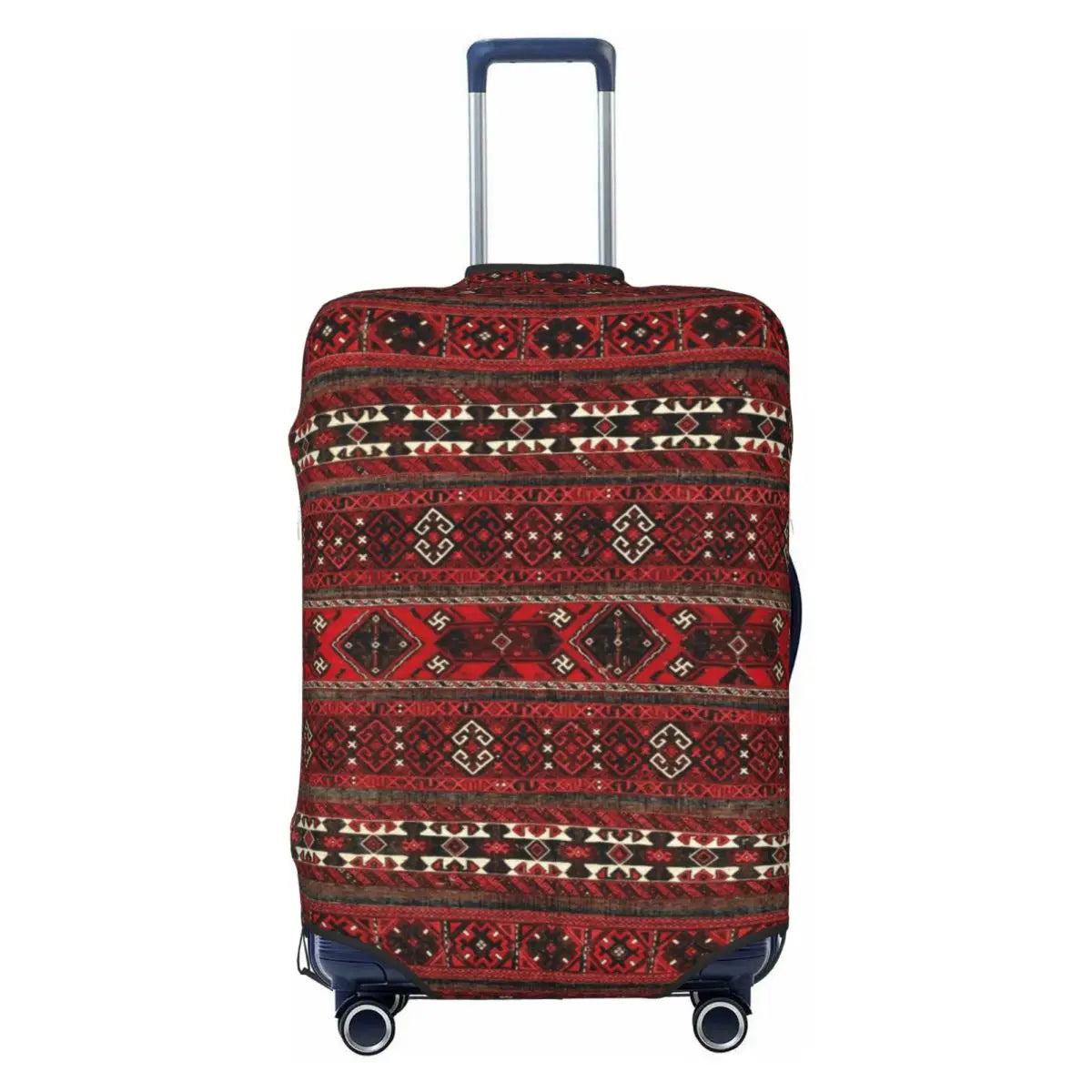 Vintage Turkish Kilim Suitcase Cover Washable Bohemian Geometric Diamond Tribal Ethnic Art Luggage Covers Protector