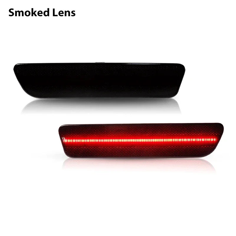iJDM For Ford Mustang T10 Red Full LED Rear Side Marker Light Accessories ,Replace OEM 4R3Z15A201BA Back Sidemarker Lamps 05-09