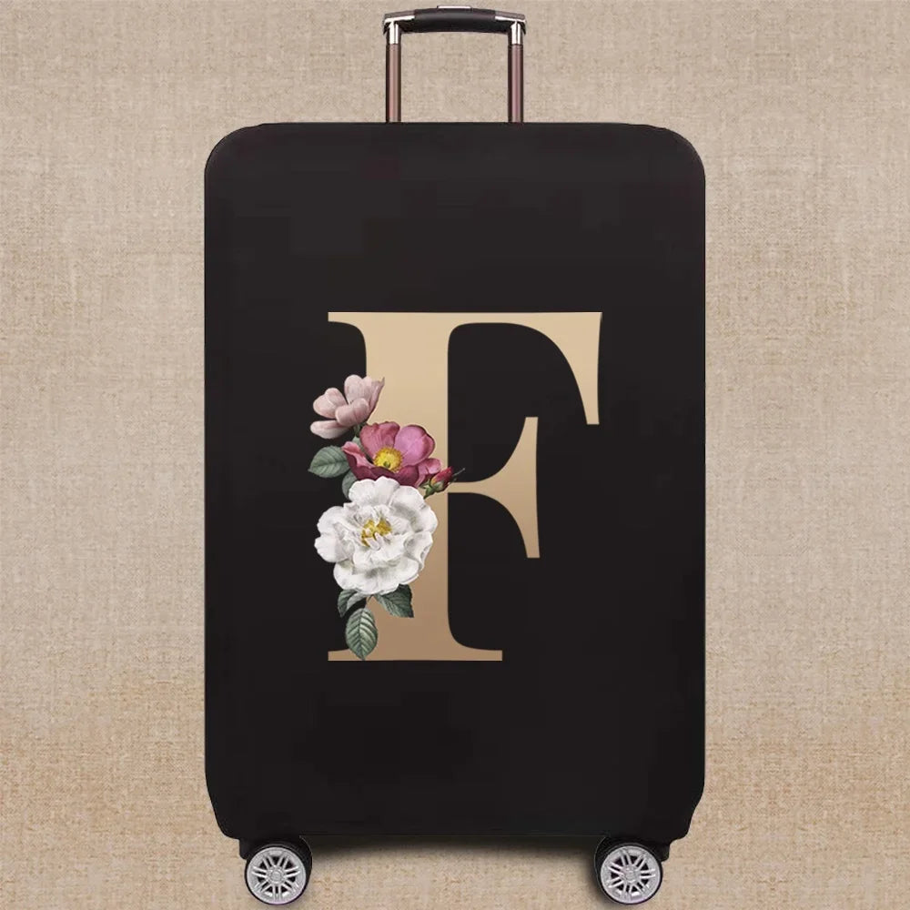 Luggage Covers 18-32 Protector Travel Luggage Suitcase Protective Cover gold letter series Stretch Dust Cover Travel Accessories