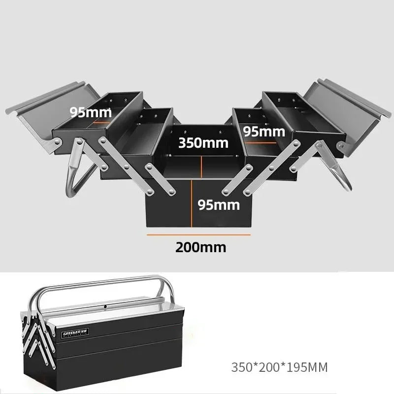 Car Mechanic Tools Organizer Box Electrician Storage Parts Tool Boxes Drawers Multifunctional Case Accessories Metal Briefcase