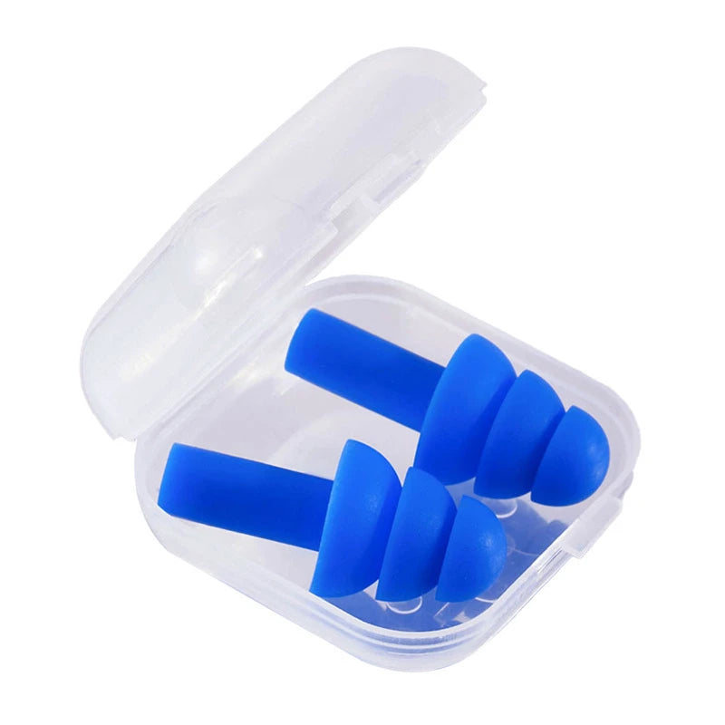 NEW Ear Plugs Sleeping Noise Cancelling Reusable Silicone Sound Block Earplugs Summer Waterproof Swimming Ear Plug With Box