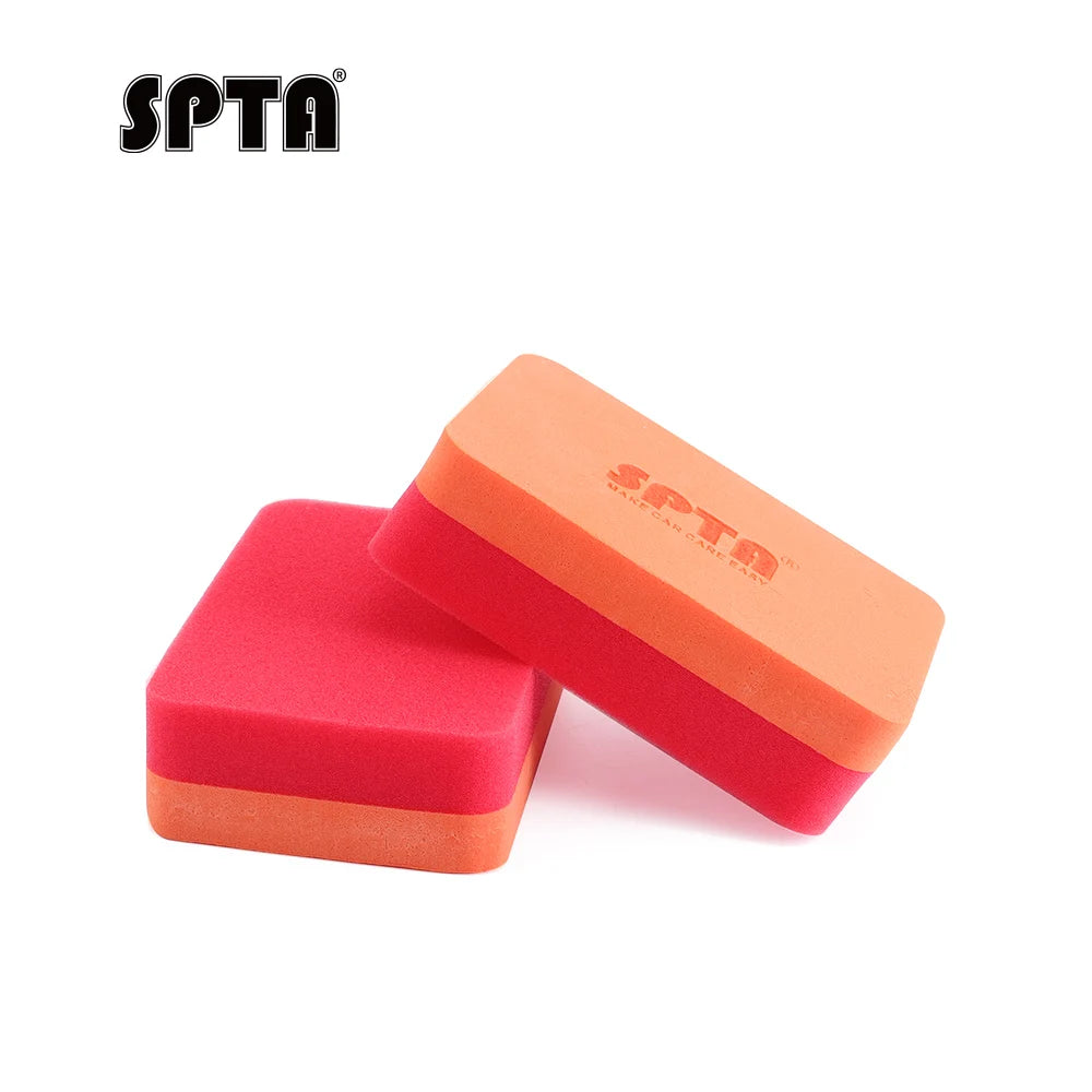 SPTA 1Pc Hand Polishing Sponge Foam Pads Car Coating Pad Car Cleaning Sponge Applicator Pads For Car Paint Waxing