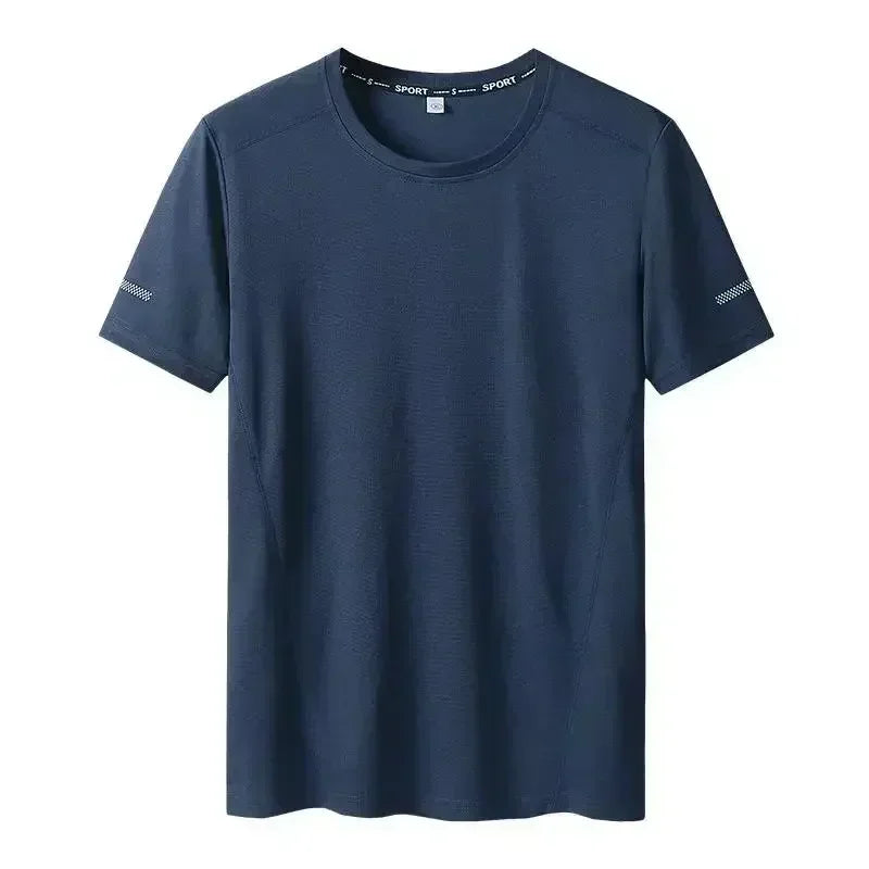 1/2pcs Plus Size Men's T-Shirts Quick Dry Short Sleeves Tees Gym Jerseys Fitness Trainer Running Tops Sportswear Male Clothing