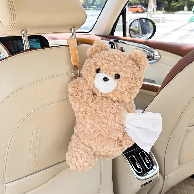 Car Tissue Box Hanging Creative Car Pumping Box Paper Towel Hanging Bag Cartoon