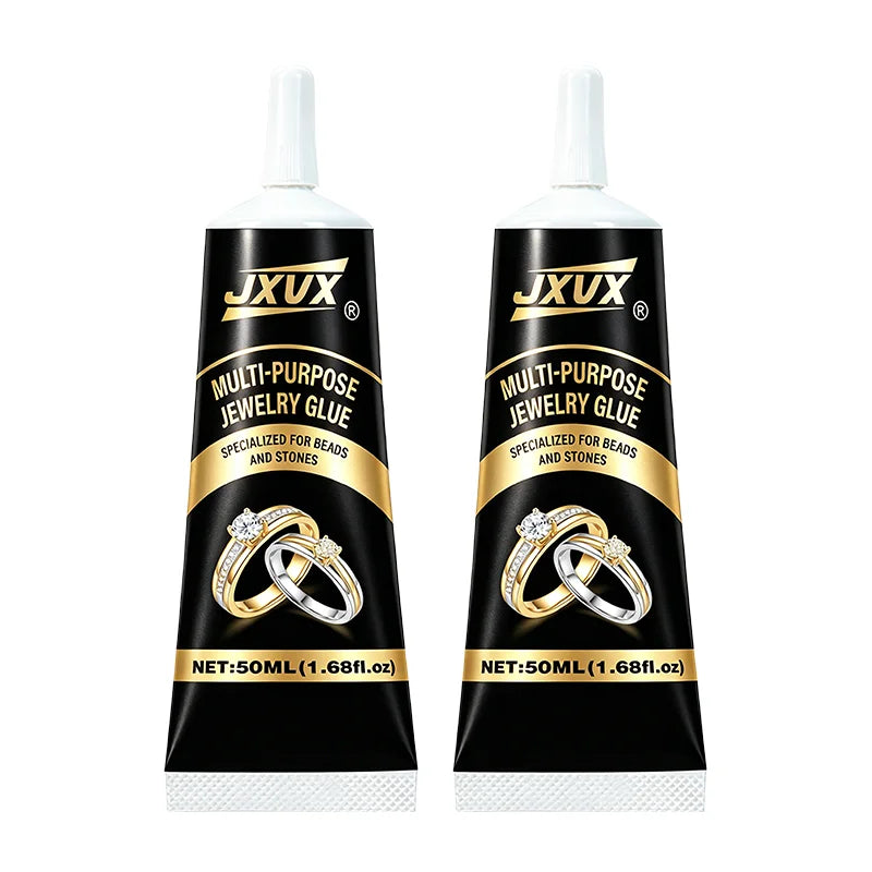 JXVX B7000 Jewelry Glue 4Pack Flexible Super Glue Gel-with Precision Tip Multi Function Glue Fabric Adhesive for Bead Jewelry Rhinestones Making