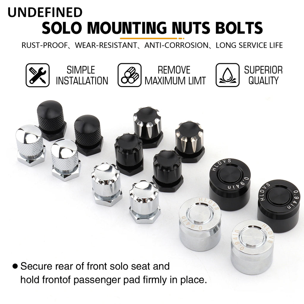 Motorcycle Seat Screw Mounting Nut Bolt 1/4-20 Thread For Harley Touring Road King Sportster 883 Dyna Wide Glide Softail Fat Bob