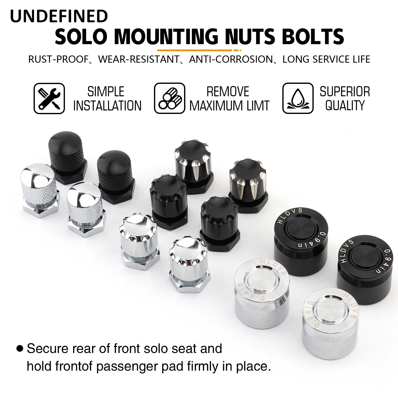 Motorcycle Seat Screw Mounting Nut Bolt 1/4-20 Thread For Harley Touring Road King Sportster 883 Dyna Wide Glide Softail Fat Bob