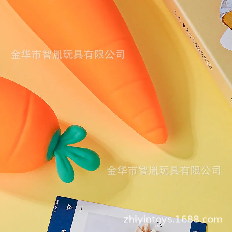 Realistic Giant Carrot Squishy Toy, Imitation Fruit Squishy Stress-Relief Soft Gel Plaything