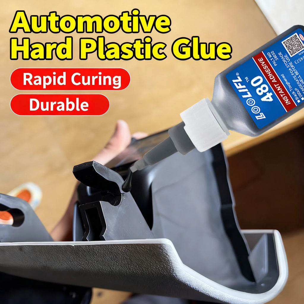 LOOLIFL 480 Black Instant Adhesive - Strong Bond for Rubber Tires, Speaker Cones, Automotive & Audio Repair,Vibration Proof Glue