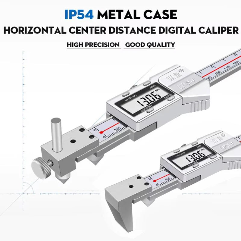 Horizontal Edge Center Digital Caliper 0.01mm Precision Stainless Steel Conical Probe for Hole Center & Edge Measurement