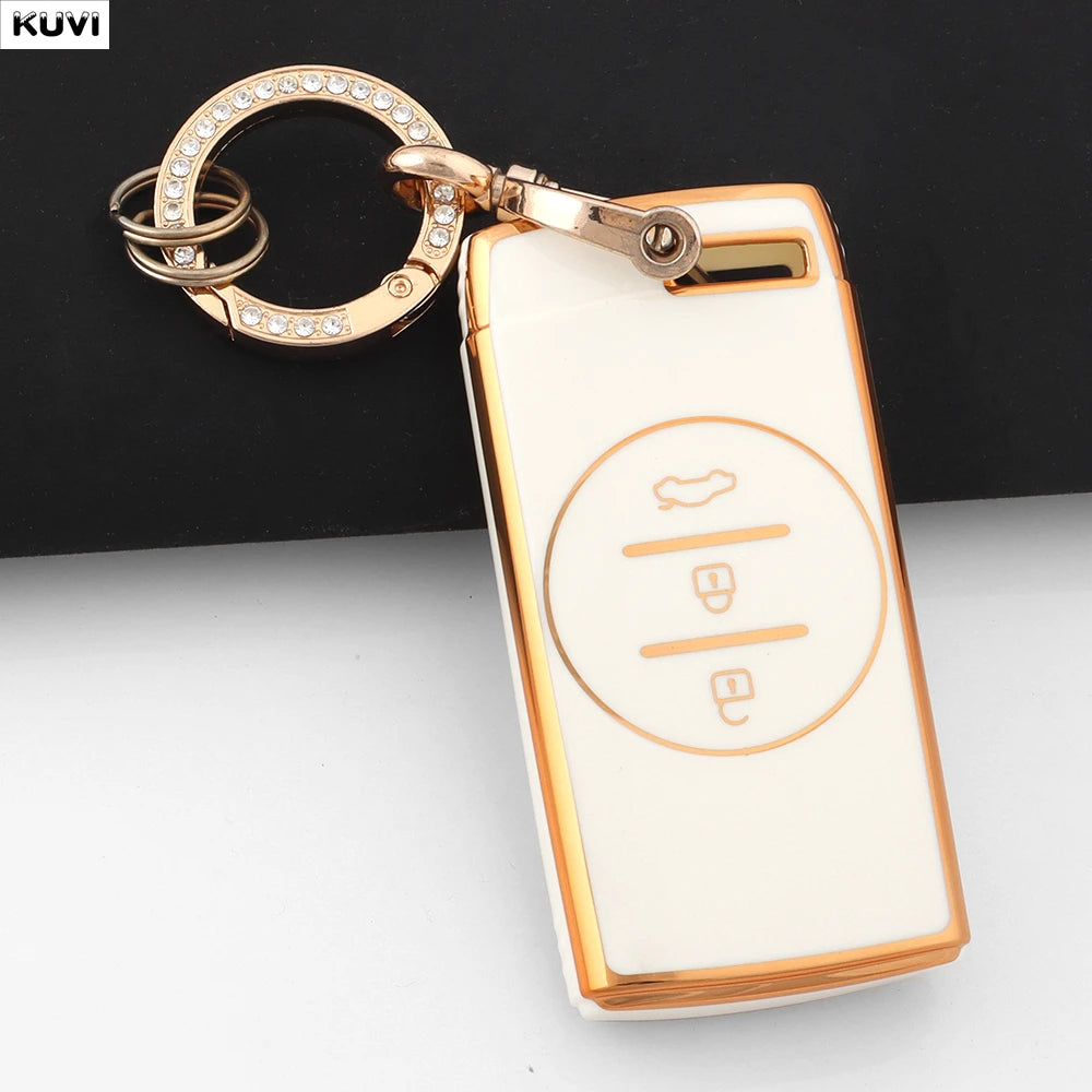 Pink TPU Car Remote Key Case Cover Fob Keychain Shell For Chery Tiggo 7 pro 8 Pro Exeed Tiggo 2 3x Arrizo 5 Pro Gx 5x EQ7 2021