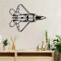 Vintage Powder Coated F-22 Raptor Model - Stylish Fighter Jet Wall Art for Teen's Room, Perfect Aviation Gift