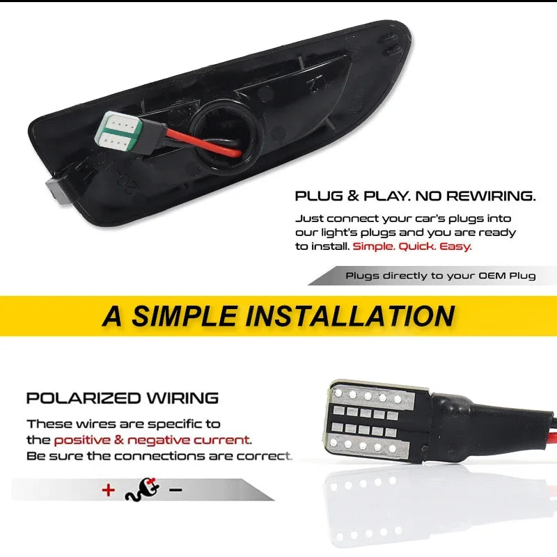 2PCS For Chevrolet Sail Covoz Volando 2015 2016 2017 2018 2019 Led Dynamic Side Marker Turn Signal Light Sequential Blinker