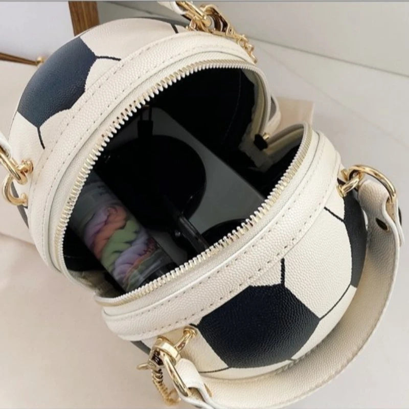 Women's INS Super Hot Personalized Basketball Bag Versatile One Shoulder Crossbody Bag Korean Edition Round Bag Fast Shipment